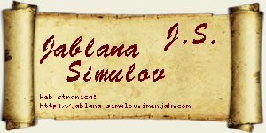 Jablana Simulov vizit kartica